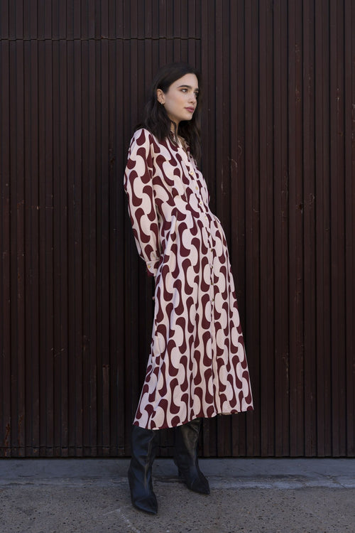 PRINTED SHIRT DRESS