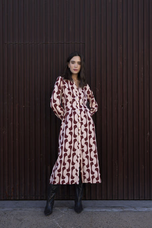 PRINTED SHIRT DRESS