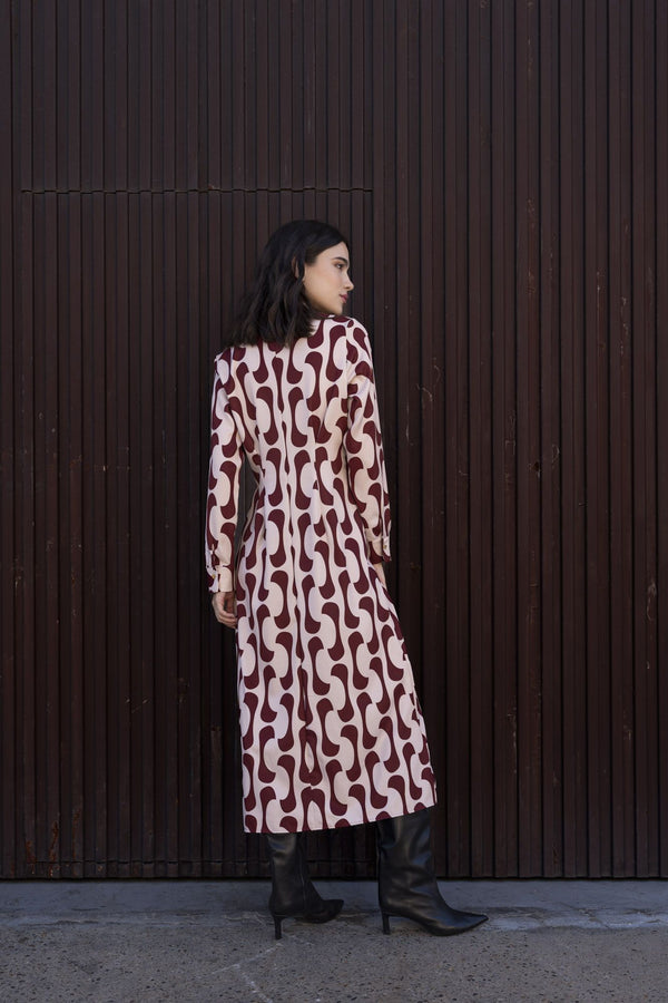 PRINTED SHIRT DRESS