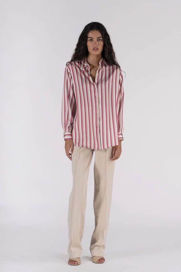 PRINTED SATIN SHIRT