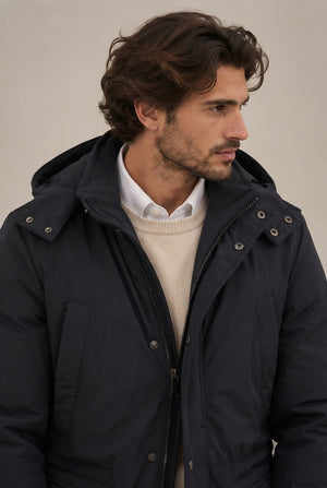 PARKA AZUL CAPUCHA