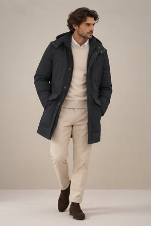 PARKA AZUL CAPUCHA