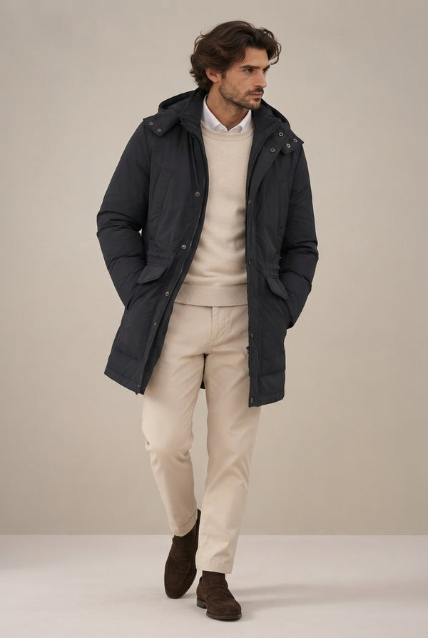 PARKA AZUL CAPUCHA