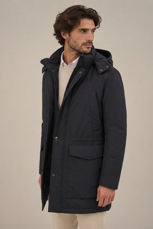 PARKA AZUL CAPUCHA