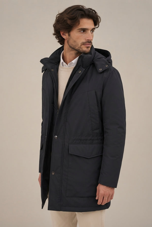 PARKA AZUL CAPUCHA