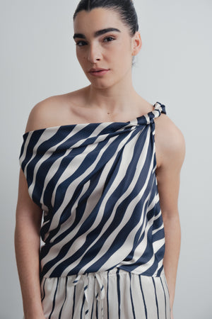 TOP ASIMÉTRICO RAYAS