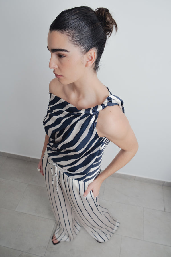 TOP ASIMÉTRICO RAYAS