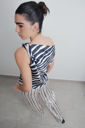 TOP ASIMÉTRICO RAYAS