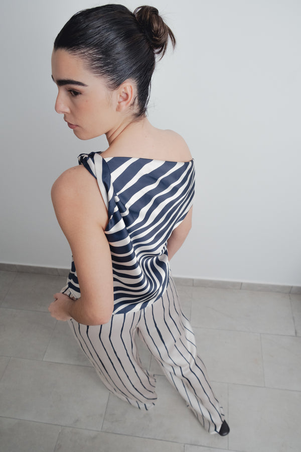 TOP ASIMÉTRICO RAYAS