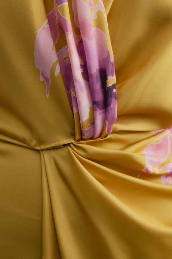 VESTIDO MIDI ESTAMPADO SATINADO