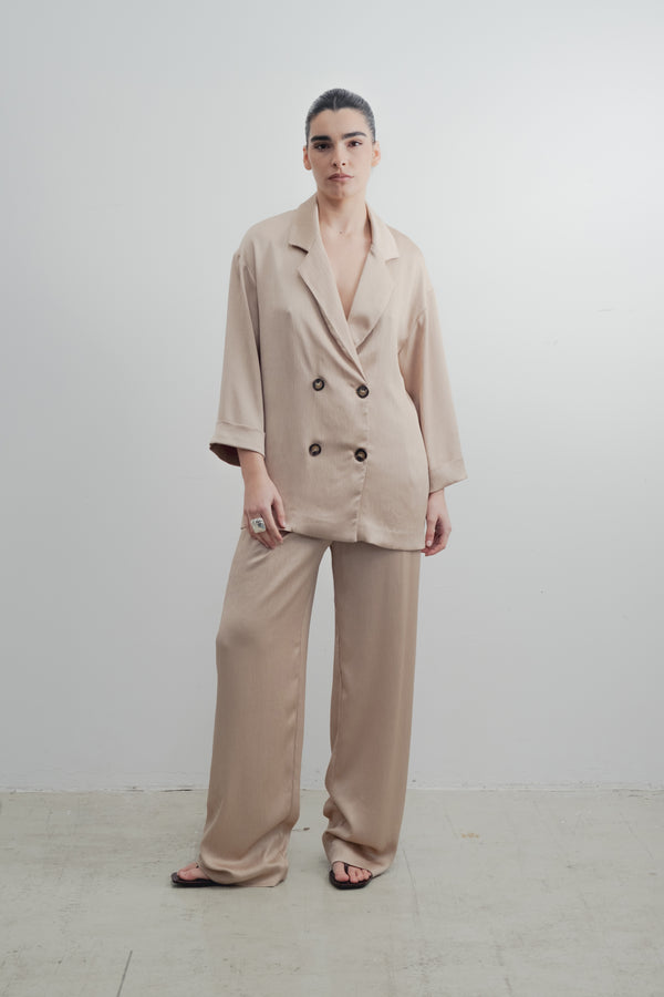 BLAZER SATINADA CRUZADA