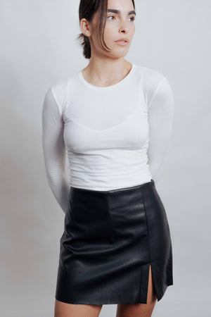 PANTALON MINI-JUPE EFFET CUIR