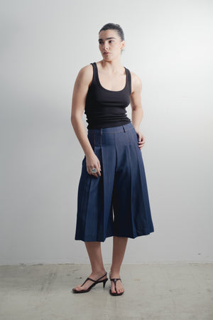 BERMUDA FLUIDA EFECTO DENIM