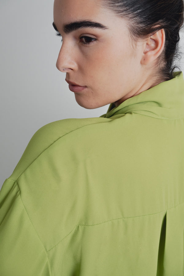 CHEMISE VERTE AVEC NŒUD