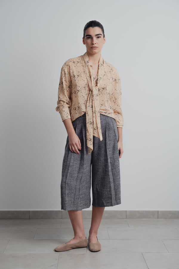 CHEMISE IMPRIMÉE AVEC NŒUD