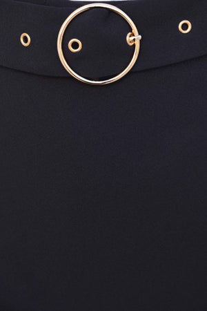 FALDA MIDI CON CINTURÓN