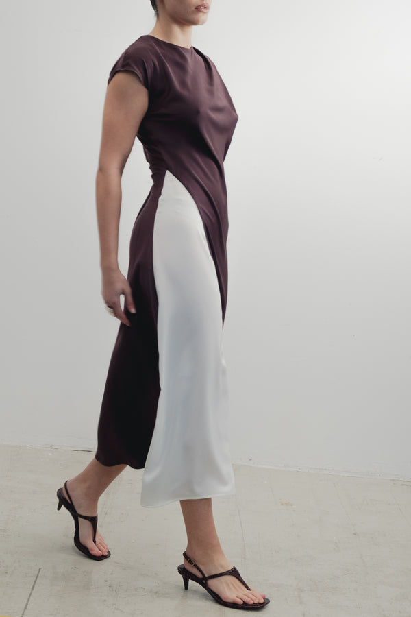 VESTIDO MIDI COMBINADO