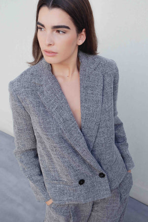 BLAZER ESTRUCTURA CRUZADA CROPPED