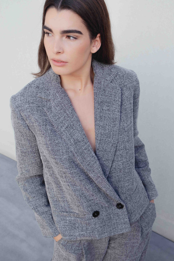 BLAZER ESTRUCTURA CRUZADA CROPPED