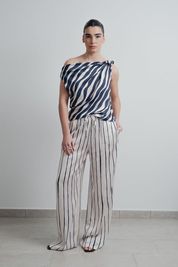 TOP ASIMÉTRICO RAYAS