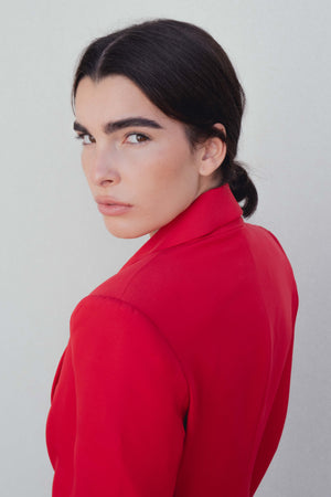 BLAZER À BOUTON ARGENTÉ