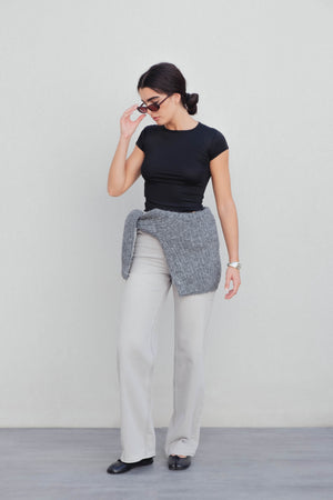 WIDE LEG MEDIUM RISE FULL LENGTH JEANS