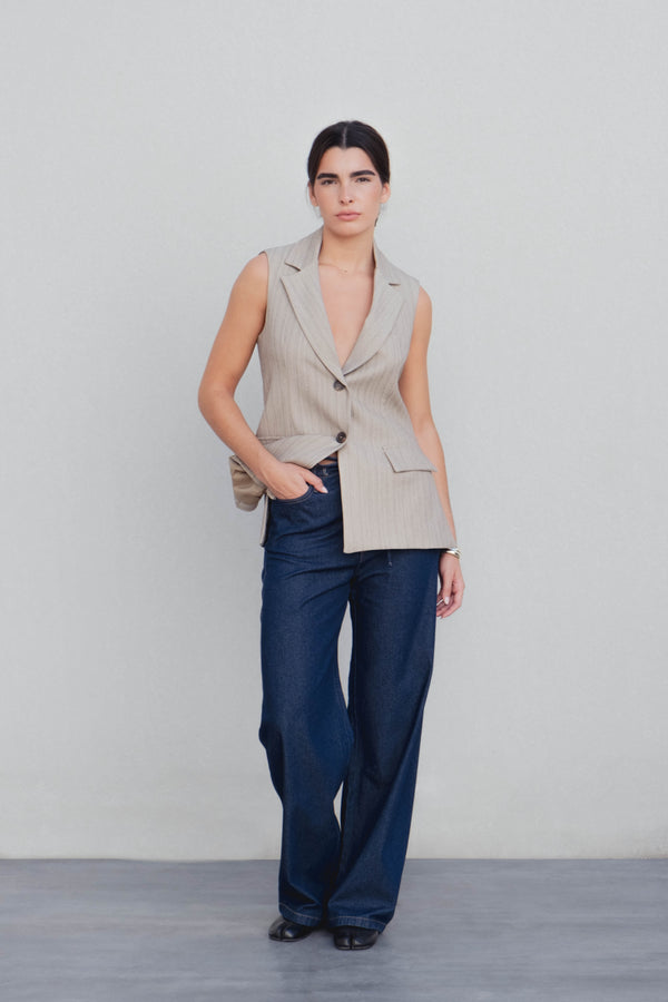 PANTALON FLUIDO EFECTO DENIM