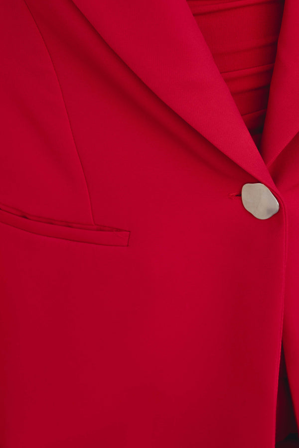 BLAZER À BOUTON ARGENTÉ