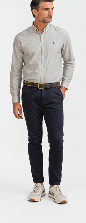 PANTALÓN CHINO SKINNY MARINO