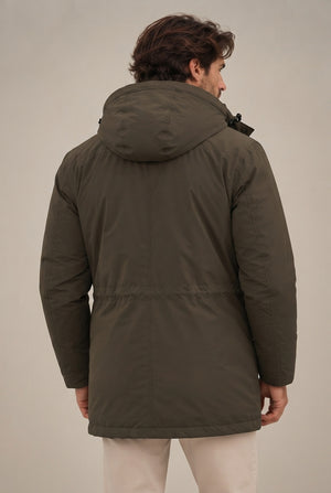 PARKA CON CAPUCHA VERDE