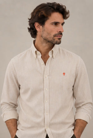 CAMISA OXFORD RAYA ROJA