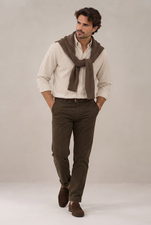 CAMISA OXFORD RAYA ROJA