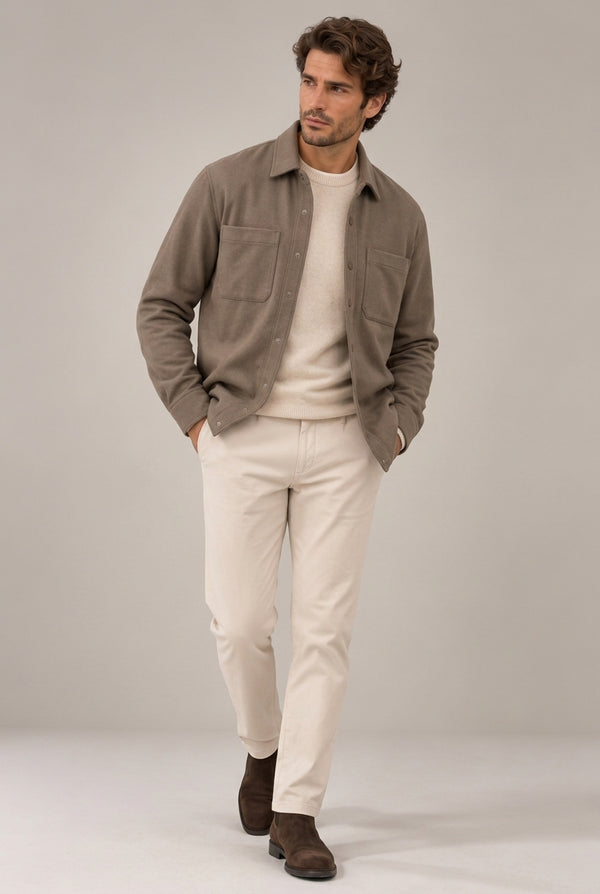 SOBRECAMISA PUNTO BEIGE