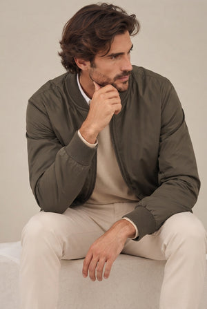 CAZADORA BOMBER VERDE