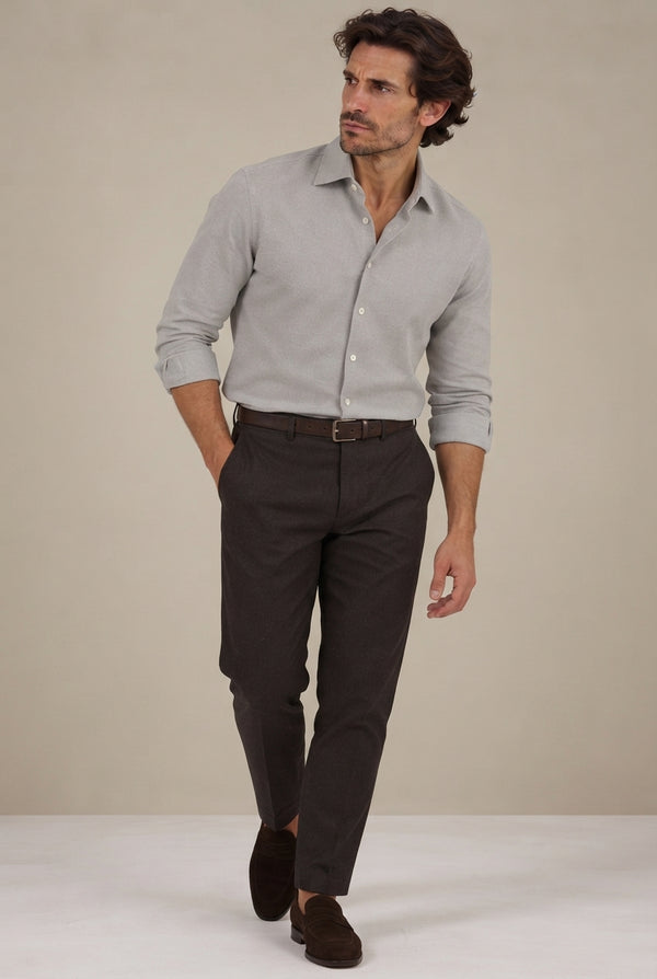 CAMISA VESTIR VERDE CON ESTRUCTURA