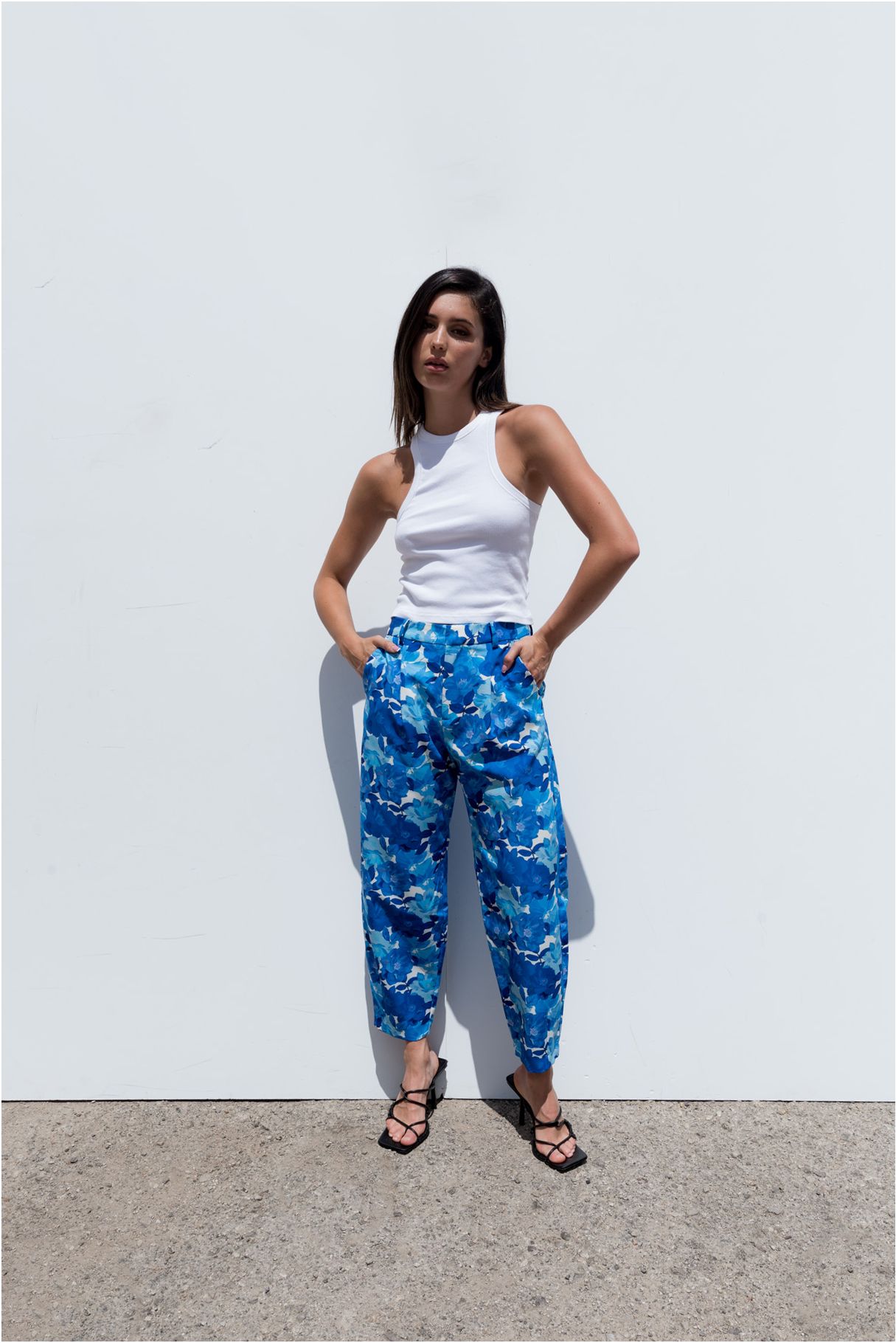 SLOUCHY PRINTED TROUSERS