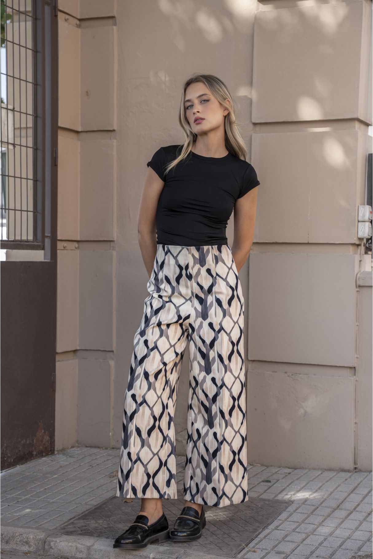 PRINTED CULOTTE TROUSERS