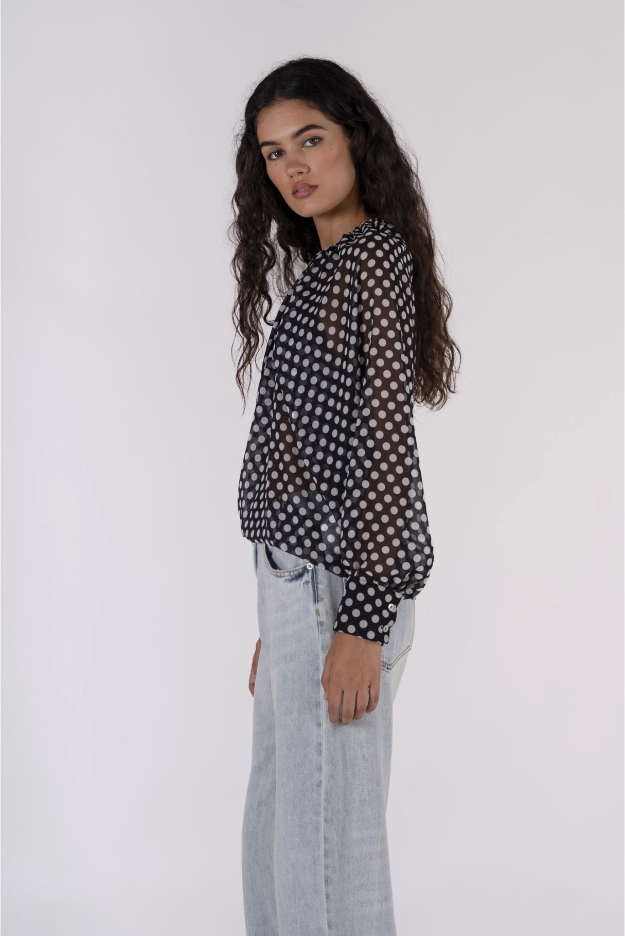 BLOUSE À POIS