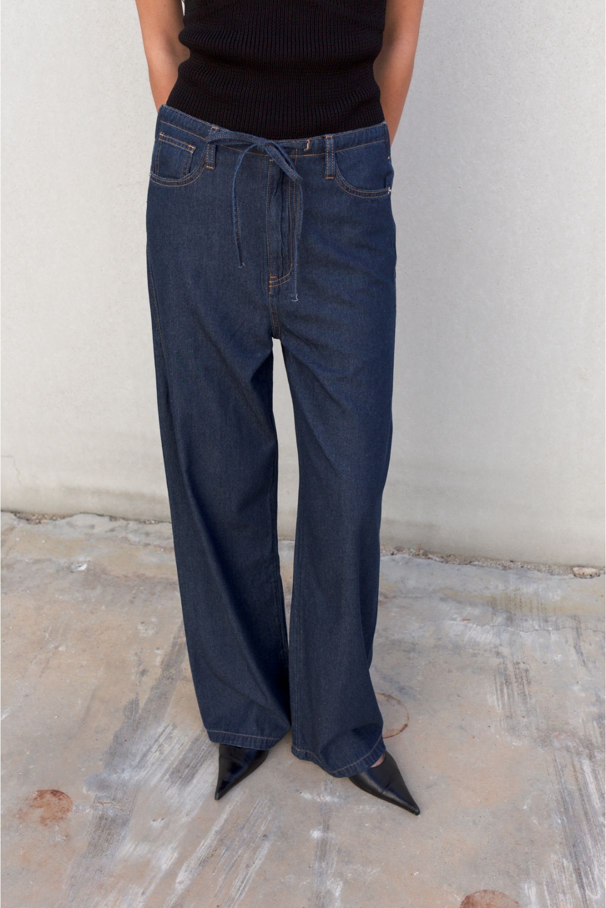 FLUID DENIM EFFECT PANTS