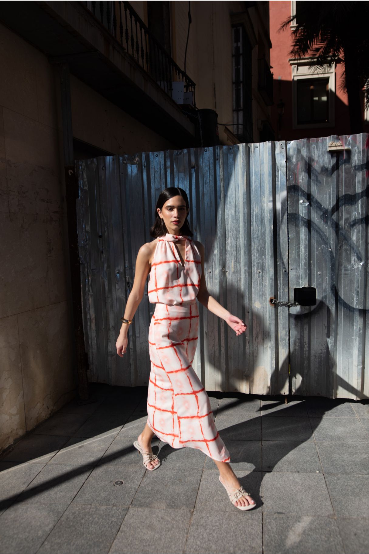 FALDA MIDI ESTAMPADA