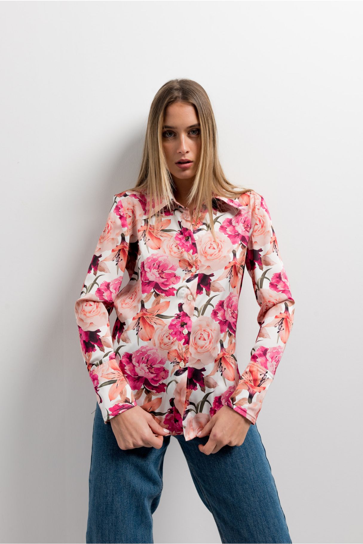 CAMISA SATINADA ESTAMPADA