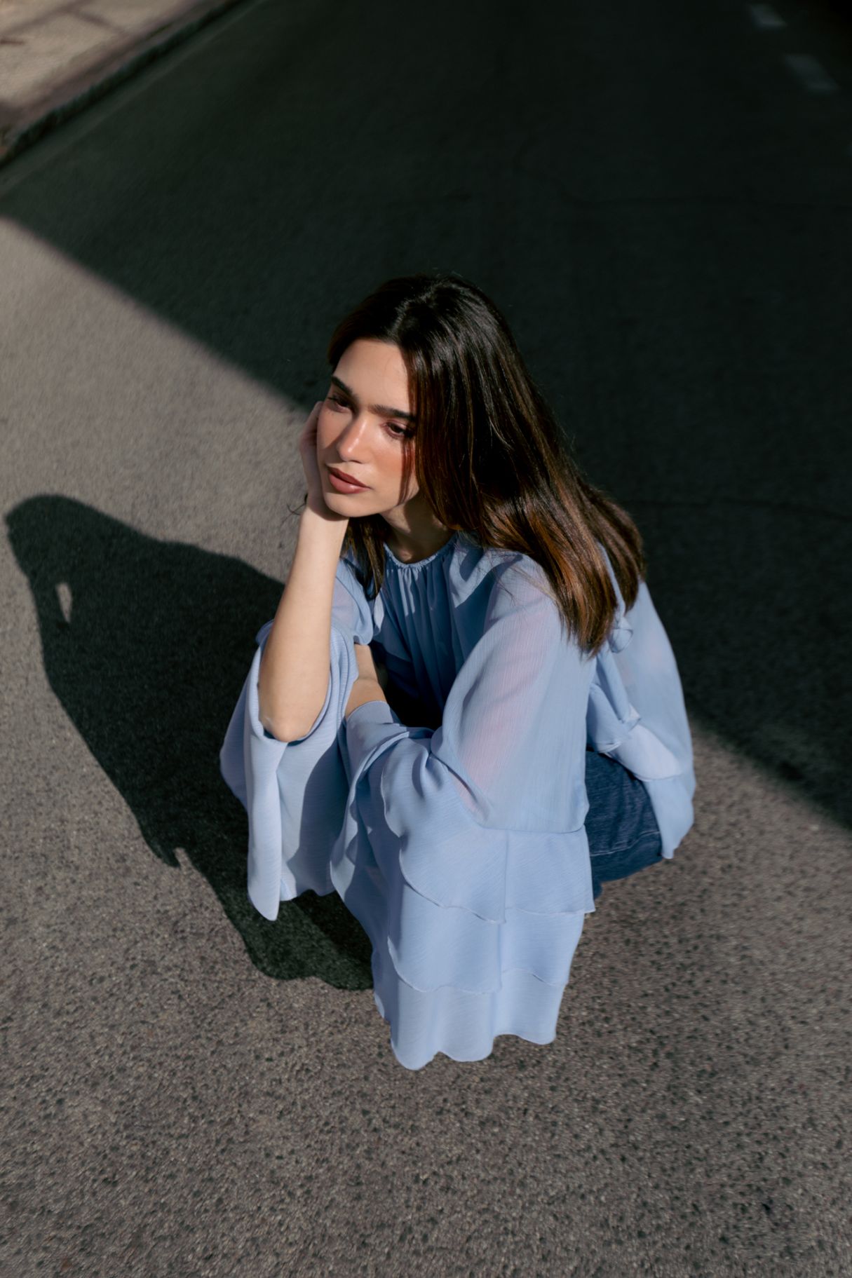 BLOUSE À VOLANTS