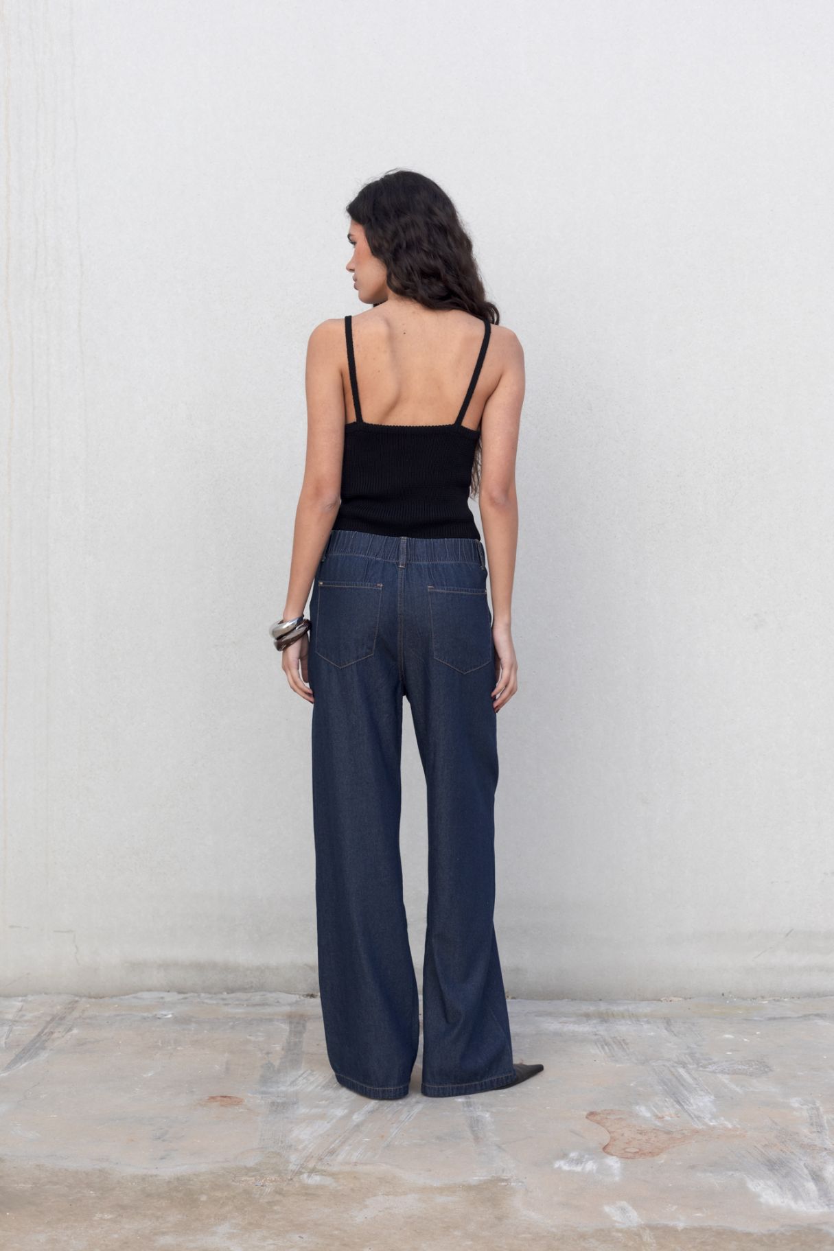 FLUID DENIM EFFECT PANTS