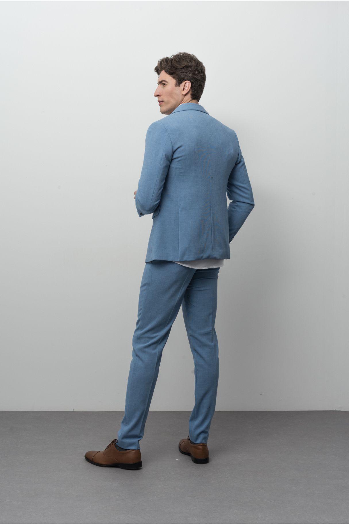 TEXTURED SUIT TROUSERS