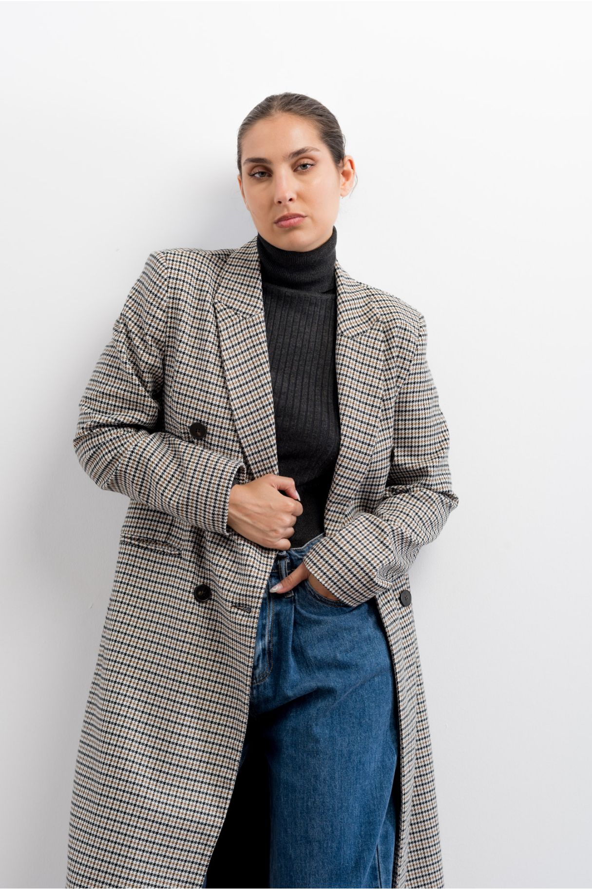 CAPPOTTO HOUNDSTOOTH