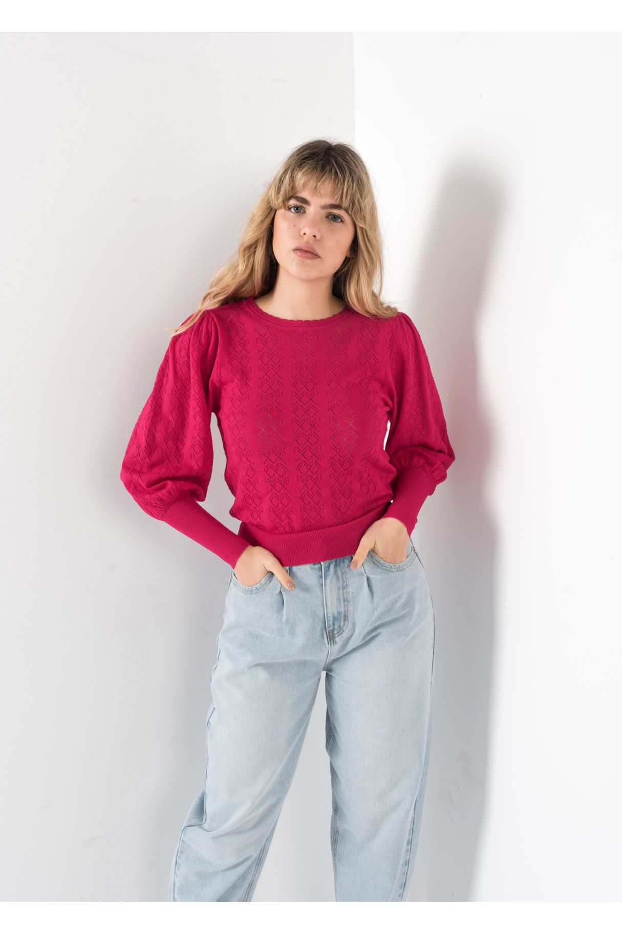 OPEN-KNIT PULLOVER