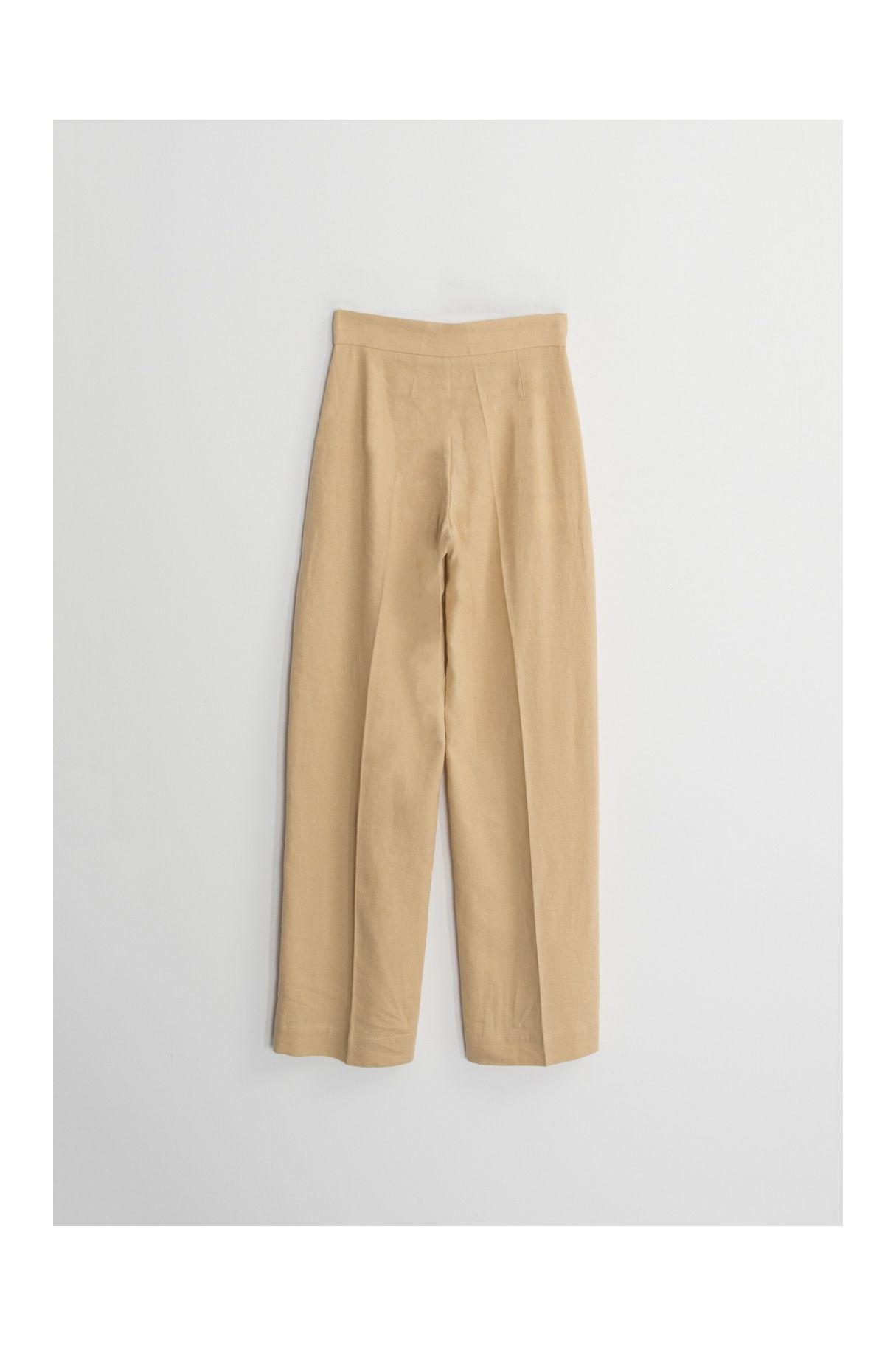 LINEN CROPPED TROUSERS
