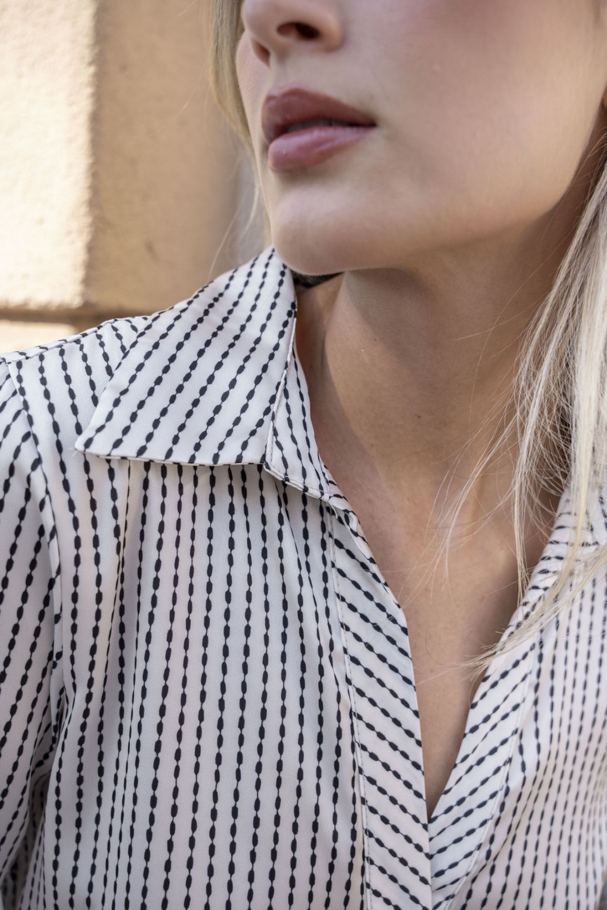 STRIPED SATIN SHIRT