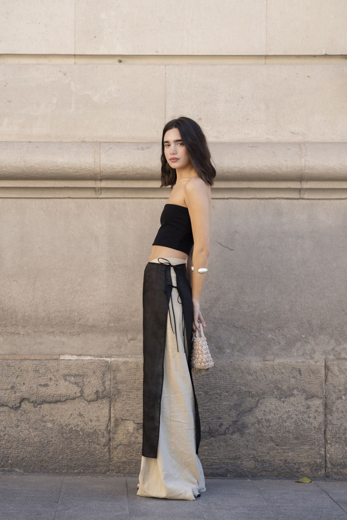 OVERSIZE TROUSERS WITH LINEN