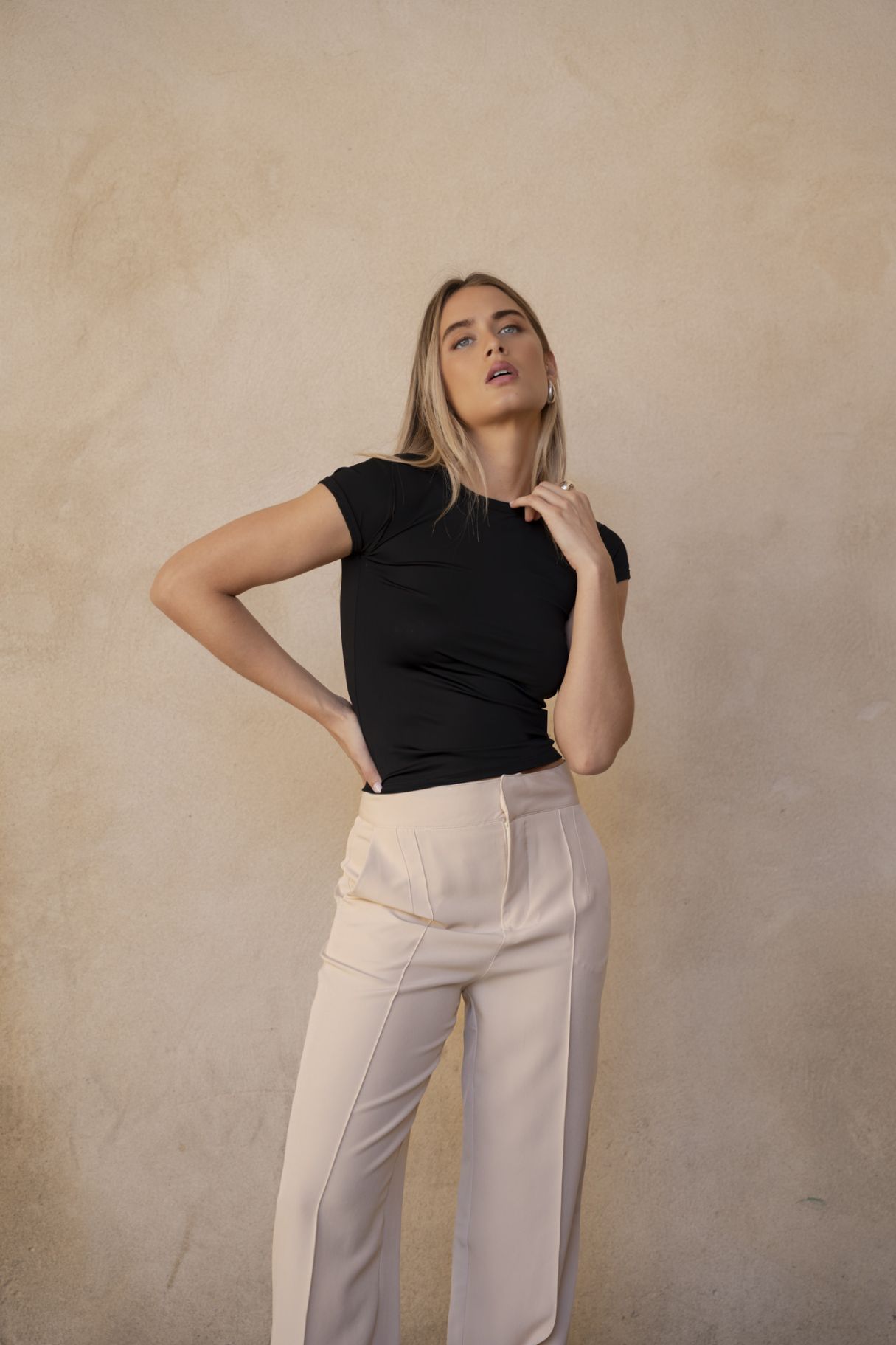LOOSE-FITTING DARTED TROUSERS